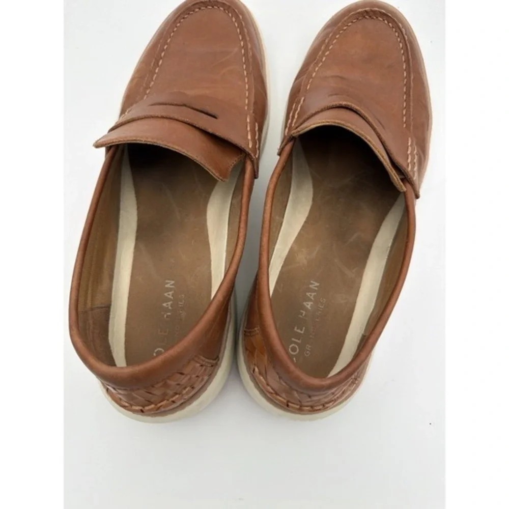 Cole Haan Grand 360 Penny Loafers Men's 13M Brown Leather Slip-On Shoes.    1603